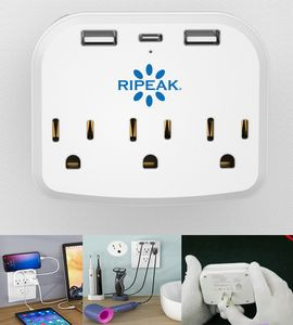 UL wall charger W/2 USB & 1 Type C Port