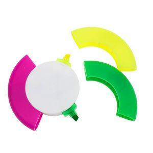 Round Three Primary Colors Highlight Pen