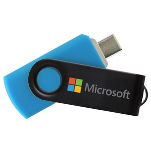 iClick® Type-C Black Swivel USB Flash Drive 32GB