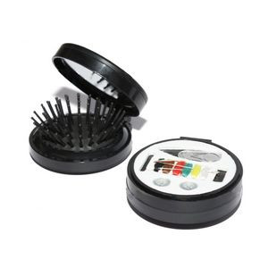 Round 3-In-1 Mirror With Comb And Sewing Kit
