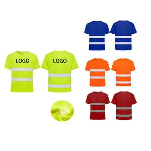 Quick drying unisex reflective safety short sleeve T-Shirt
