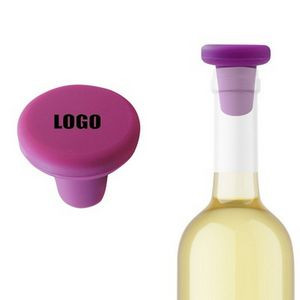 Round Panel Nail Shaped Silicone Wine Stopper Cork