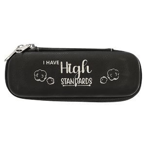 Faux Leather Smoke Case, Black, 7" x 2 1/2" x 1 3/4"