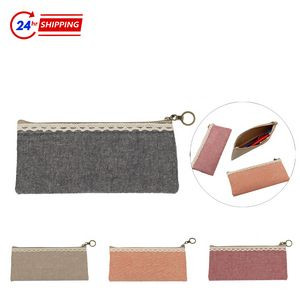 Simple Cotton Pen Pouch w/ Lace