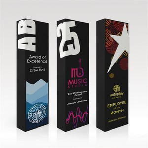 Rectangular Ebony Award 9" Letter