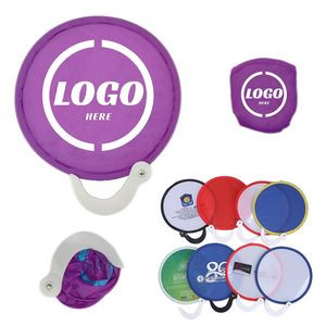 Foldable Fan with Handle and Pouch