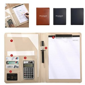 Pu Portfolio Folder With Calculator