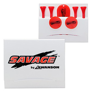 Golf Tee Matchbook w/ Four 2 3/4" Tees, 2 Ball Markers, 1 Divot Tool