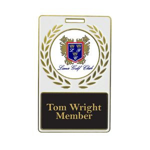 Vibraprint® White Rectangle Wreath Bag Tag