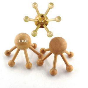 4 1/2" Six Leg Handmade Wooden Roller Massager
