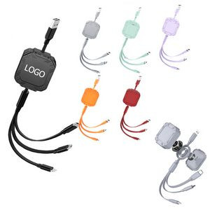3-in-1 High Speed QR Code Retractable USB Mobile Charging Cable