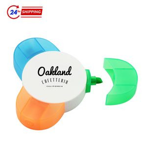 Mini Clover Three-color Highlight Pen