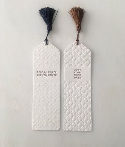 Custom Letterpress Bookmark with Tassel