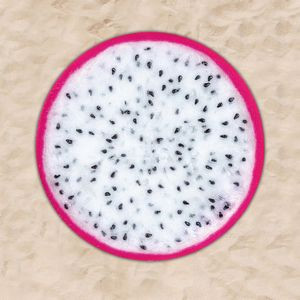 63 x 63 inch Dragon Fruit Shaped Custom Shape Towel Microfiber Beach Towel - Two Side Printing