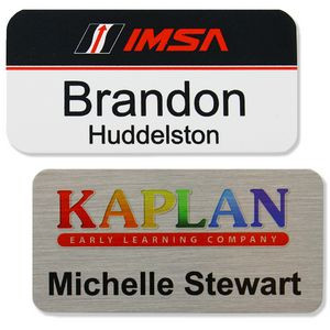 Athena Aluminum Metal Personalized Name Badge (1.5"x3")