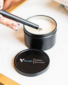 Soy Candle In Tin With Rechargeable Lighter Gift Set