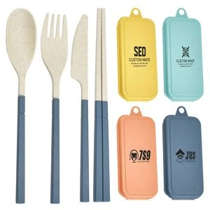 Wheat Straw Portable Cutlery Set