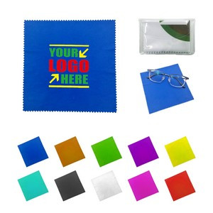 Premium Full-Color Microfiber Cleaning Cloth with Clear Case