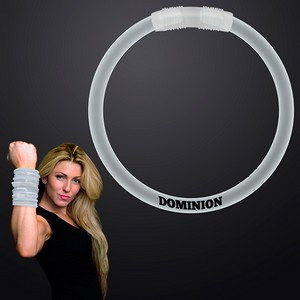 8 inch WHITE Glow Bracelets - Domestic Print