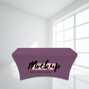 4FT Stretch Spandex Trade Show Table Cover - Full Color Imprint