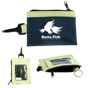 ID Clip With Secure Zip Pocket