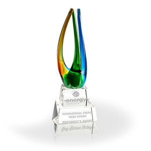 Owen Art Glass Award - Stacked Pyramid Base