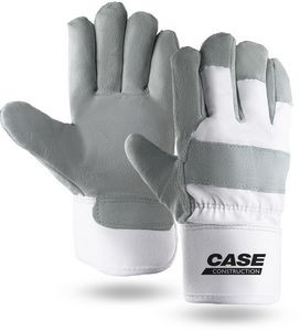 White Suede Cowhide Leather Palm Gloves