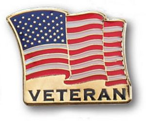 "Veteran US Flag" Stock Lapel Pin