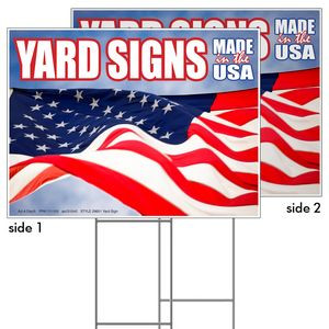 Coroplast Yard Sign, 2-sided Light Coverage