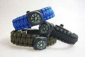 Compass Survival Bracelet w/Whistle