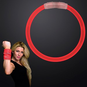 8 inch RED Glow Bracelets - BLANK