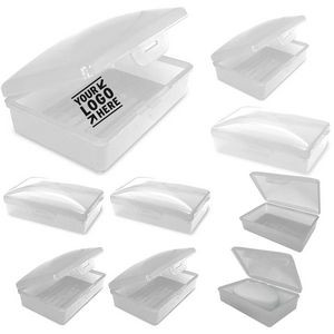 Clear White Comb Outdoor Travel Soap Box with lid