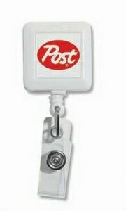 Square Badge Reel w/Full Color Print
