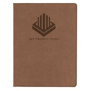 9½" x 12" Leatherette Dark Brown Portfolio