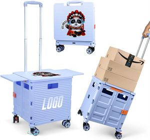 Folding Rolling Crate With Magnetic Extended Lid