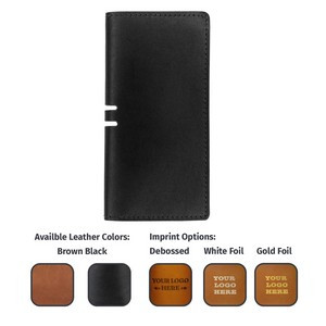 Full-Grain Leather Check Presenter -2 Pocket/Riveted Check and card Holder- Made in USA