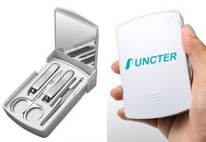 Rectangle Cosmetic Hygiene Kit W/Mirror (5 Tools)