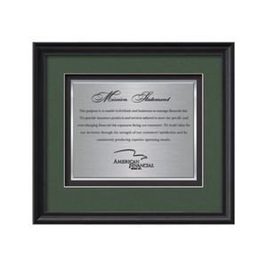 Horizontal / 16.5 x 15 - Raven Certificate TexEtch - Black