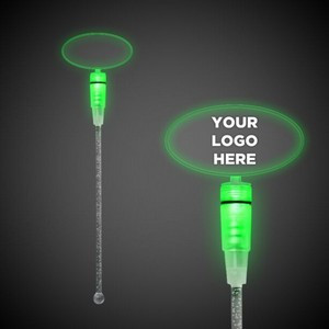 9" Green Oval Light-Up Cocktail Stirrer