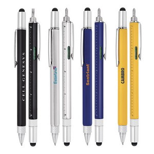 Stylus-233L Ballpoint Pen, Ruler, Screwdriver & Level Tool