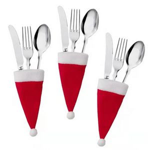 Mini Christmas Santa Hat Cutlery Cover