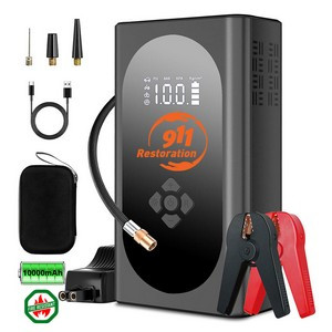 10400mAh Portable Emergency battery booter w/ 150PSI Emergency inflater air compressor