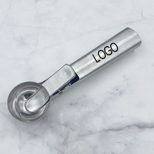 7" Stainless Steel Ice Cream Scoop w/Trigger Release Ice Ball Maker