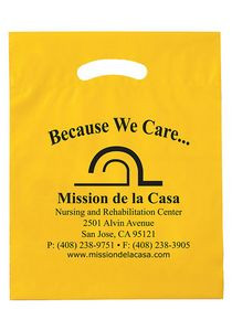 Die Cut Fold-Over Reinforced Plastic Bag (15"x19"x3")