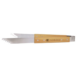 14" Bamboo Barbeque Tongs