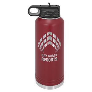 Polar Camel 40oz Maroon Stainless Steel Water Bottle
