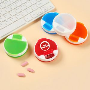 Round Mini 4-cell Medicine Pill Box