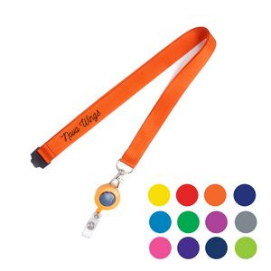 3/4" Polyester Lanyard With Badge Holder & Snap Clip