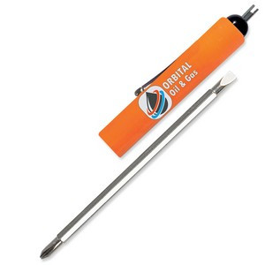Jumbo Pocket Screwdriver - Reversible 3/16" Flat Tip/#1 Phillips Blade w/Valve Stem Top