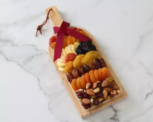 Gourmet Wine Bottle Shaped Fruit & Nut Platter